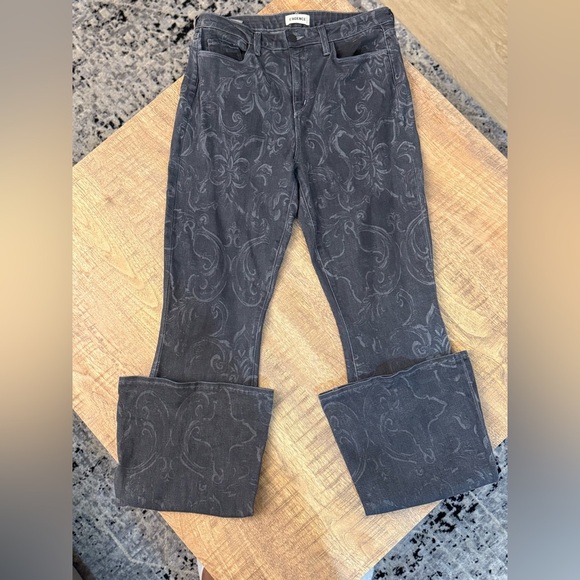 L'AGENCE Grey Patterned Flare Jeans-Size 29 - Picture 8 of 9